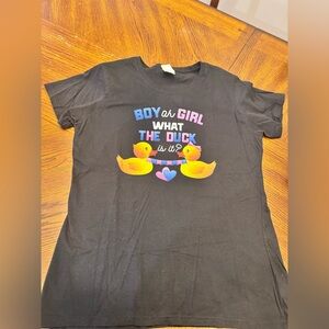 Black Tee with Duck Graphic